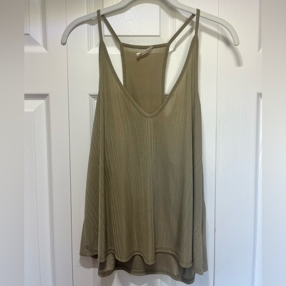 Free People Intimately Swing Tank Top Olive Green Size Medium